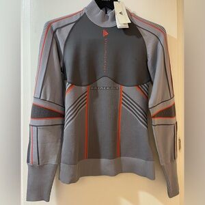 Adidas By Stella McCartney Track Top Run OD Midlayer Color Gray Size Small